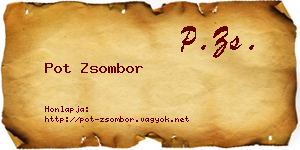 Pot Zsombor névjegykártya