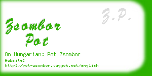 zsombor pot business card
